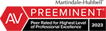 AV Preeminent Peer Rated for Highest Level of Professional Excellence 2023