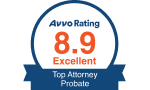 Avvo Rating 8.9 Excellent Top Attorney Probate