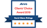 Avvo Clients' Choice Award 2019 David Glenn Ridings 5 stars