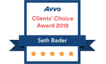 Avvo Clients' choice Award 2018 Seth Bader
