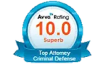 Avvo Rating 10 Top Attorney Criminal Defense